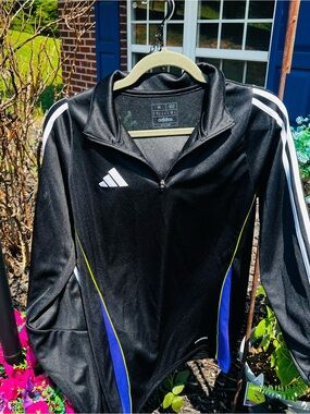 adidas Black Training Jacket with Subtle White Logo